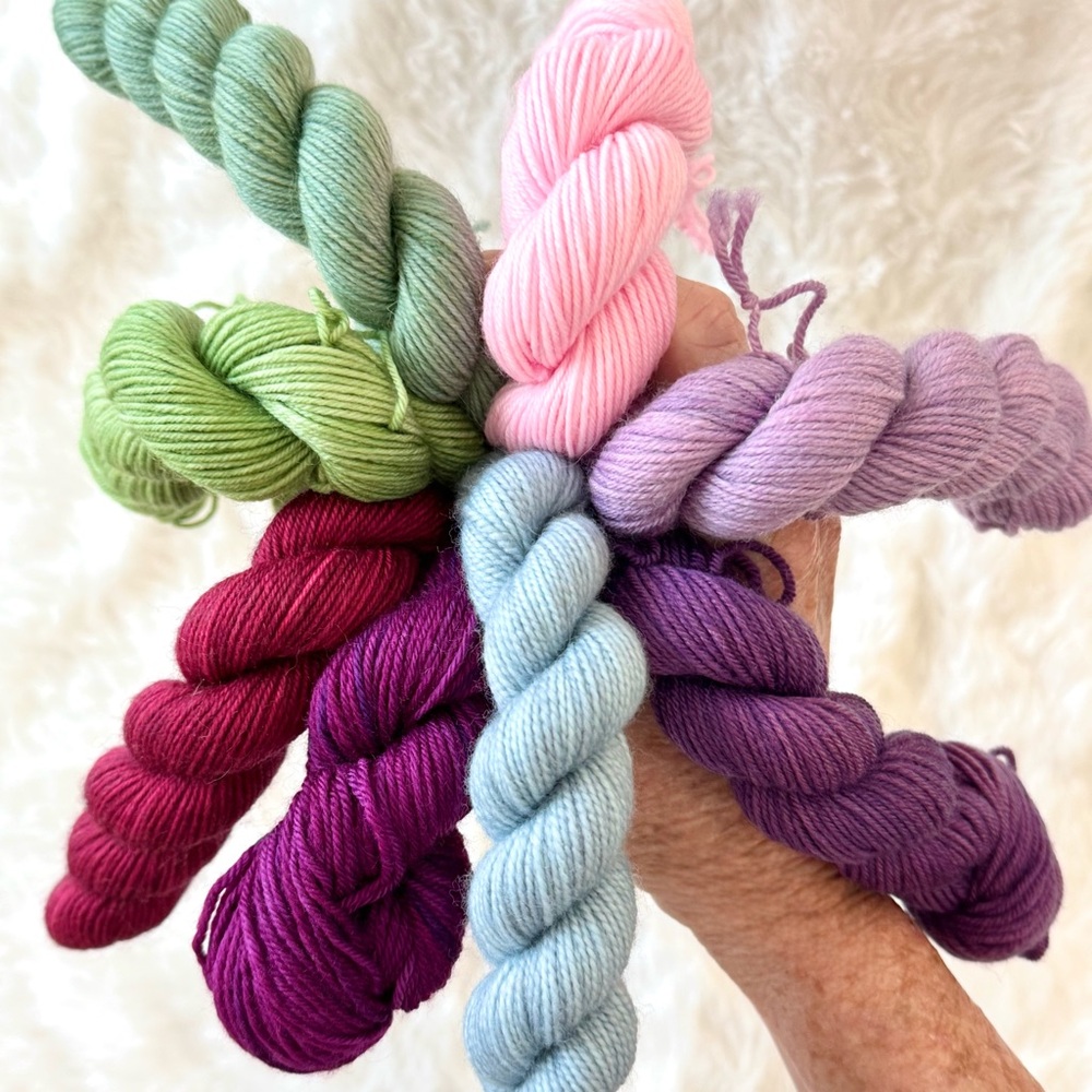 Mini Sock Yarn Set 20g Each Merino Blend Fingering (8) - Picture 3 of 5